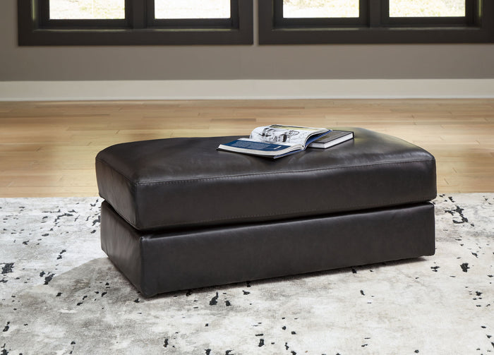 Amiata - Ottoman - Leather Match - Onyx image 4