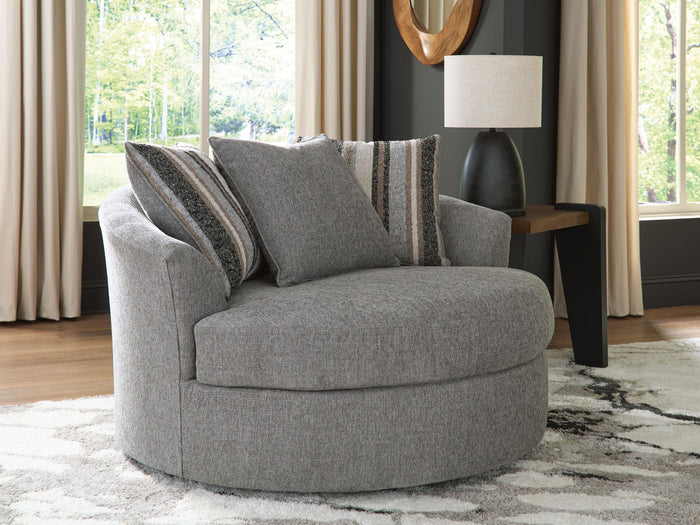 Creston Heights - Oversized Swivel Accent Chair - Smolder image 3