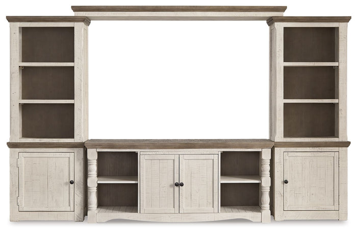 Havalance - 4 Pc. - Entertainment Center - 67" TV Stand - Brown / Beige image 4