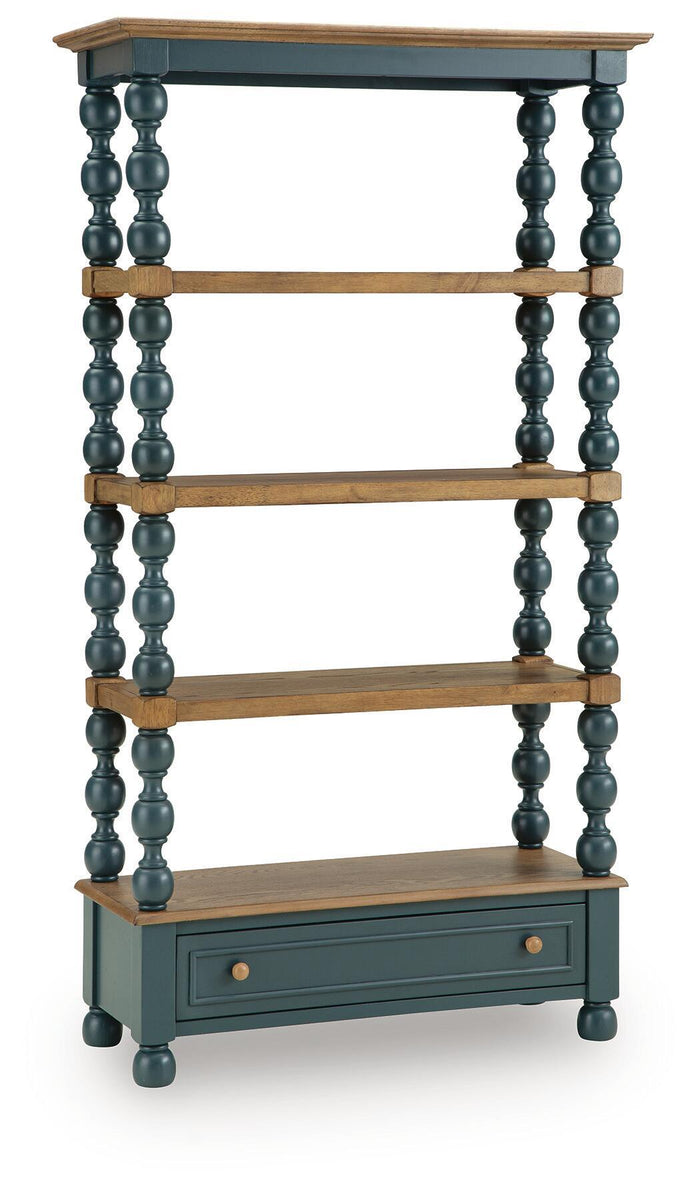 Finnworth - Bookcase - Blue / Brown image 1