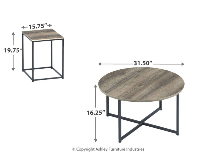 Wadeworth - Occasional Table Set (Set of 3) - Brown / Beige image 3