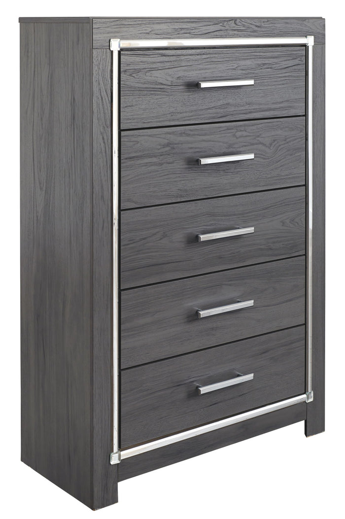 Lodanna - Five Drawer Chest - Gray image 1
