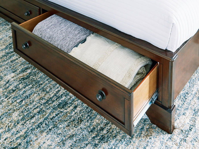 Trellington - Queen Sleigh Storage Bed - Brown image 4
