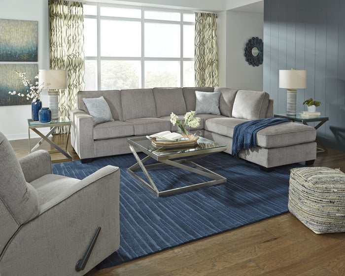 Altari - Right Arm Facing Corner Chaise With Sleeper 2 Pc Sectional - Alloy image 3