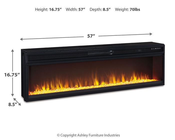 Entertainment Accessories - Wide Fireplace Insert - Black image 3