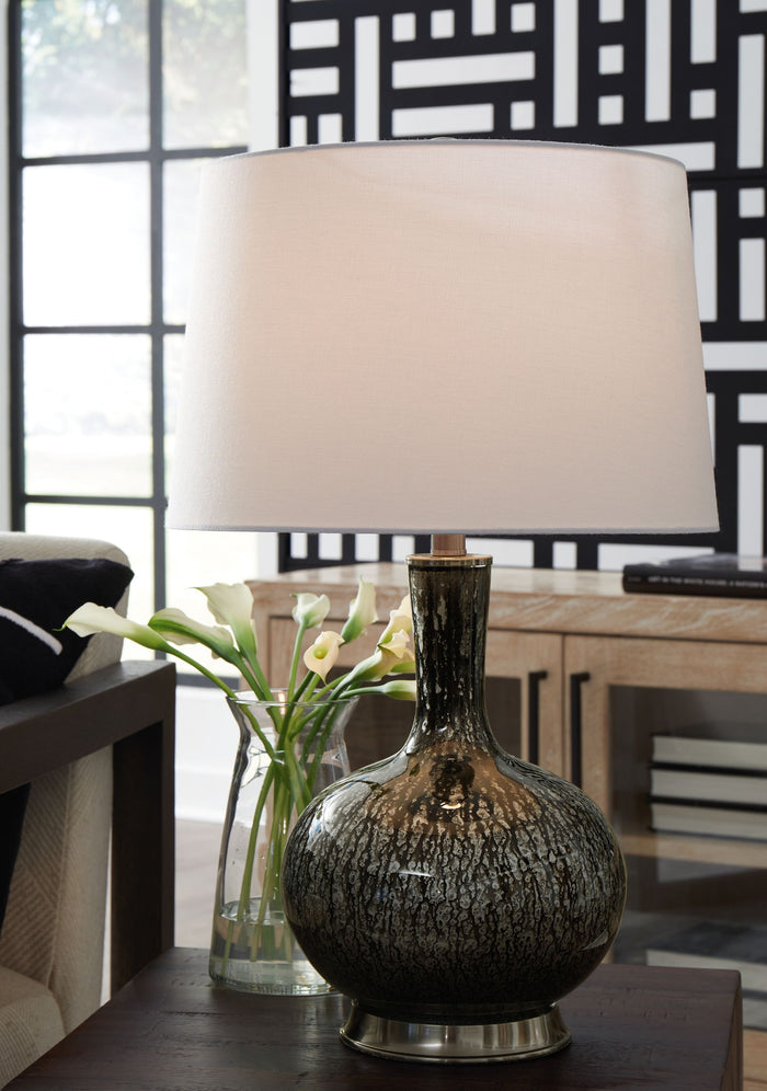 Tenslow - Glass Table Lamp - Antique Black image 3