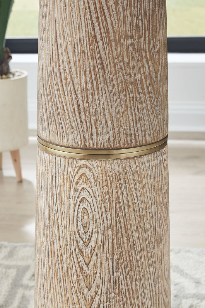 Gasparleigh - Poly Floor Lamp - Brown / Gold Finish image 3