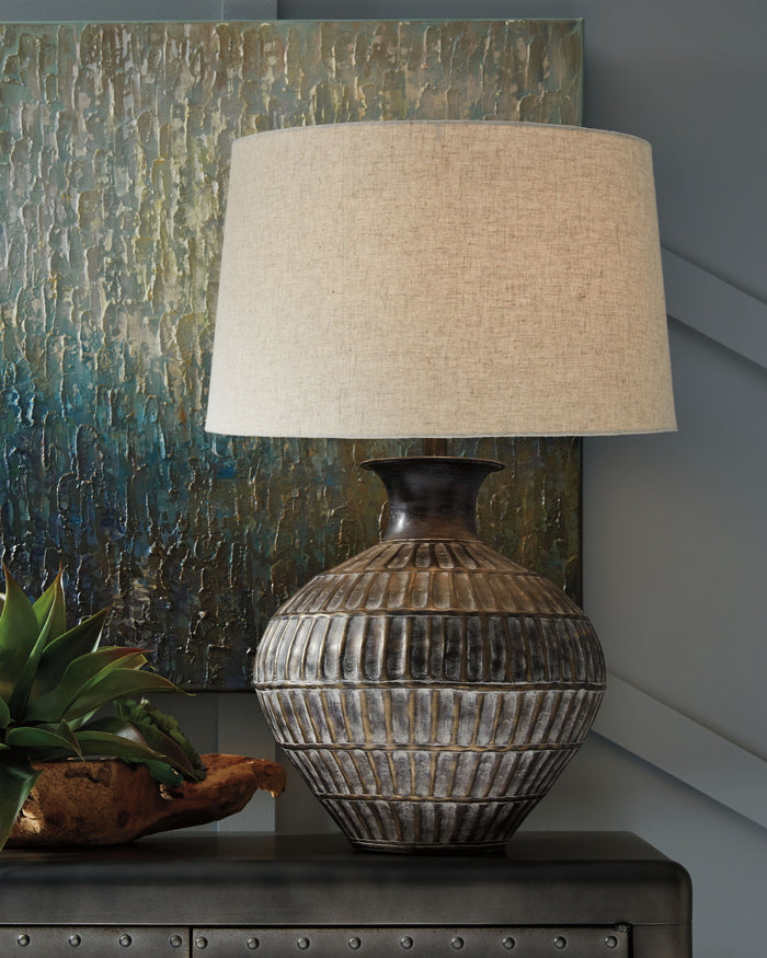 Magan - Metal Table Lamp  - Antique Bronze Finish image 2
