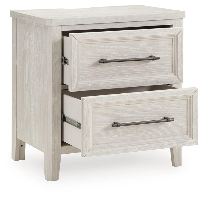 Darbonton - Two Drawer Night Stand - Dove White image 3
