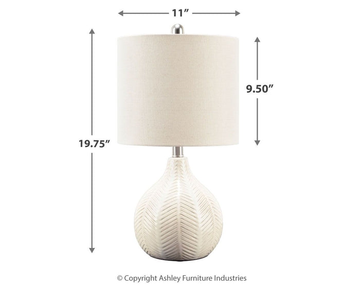 Rainermen - Ceramic Table Lamp  - Off White image 4