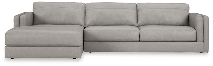 Amiata - 2-Piece Sectional With Laf Corner Chaise - Leather Match - Glacier image 4