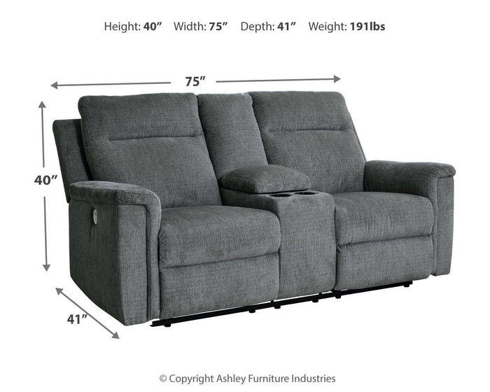 Barnsana - Dbl Power Reclining Loveseat With Console image 5