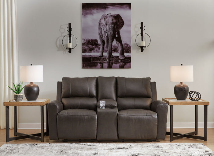 Boxmere - Dbl Power Reclining Loveseat with Console - Storm image 4