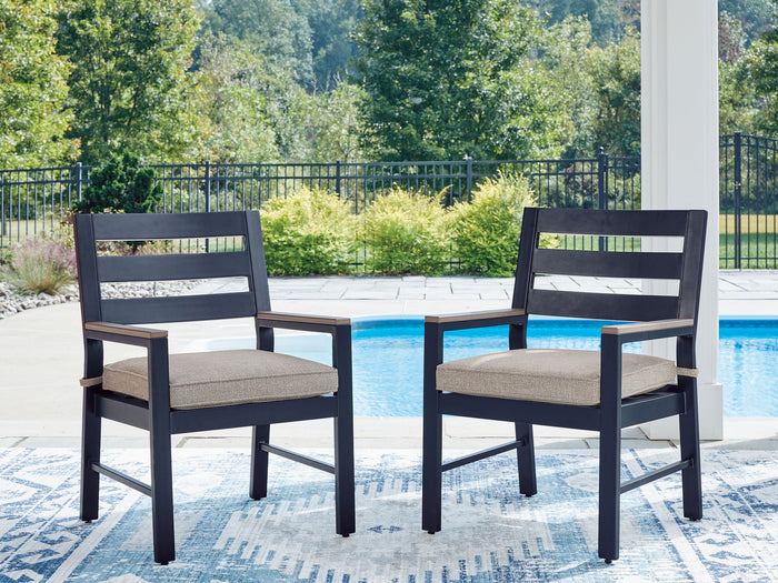 East Beach - Arm Chair With Cushion (Set of 2) - Blue image 3