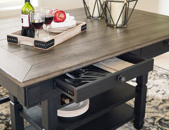 Tyler Creek - Rectangular Dining Room Counter Table - Black / Gray image 4