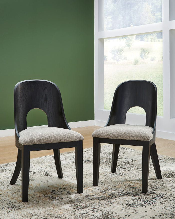 Rowanbeck - Dining Upholstered Side Chair (Set of 2) - Gray / Black image 3