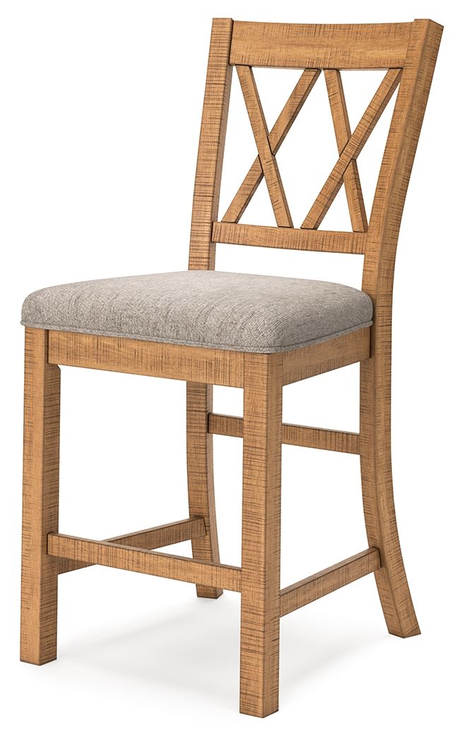 Havonplane - Upholstered Barstool (Set of 2) - Brown image 4