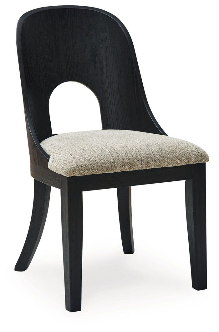 Rowanbeck - Dining Upholstered Side Chair (Set of 2) - Gray / Black image 4