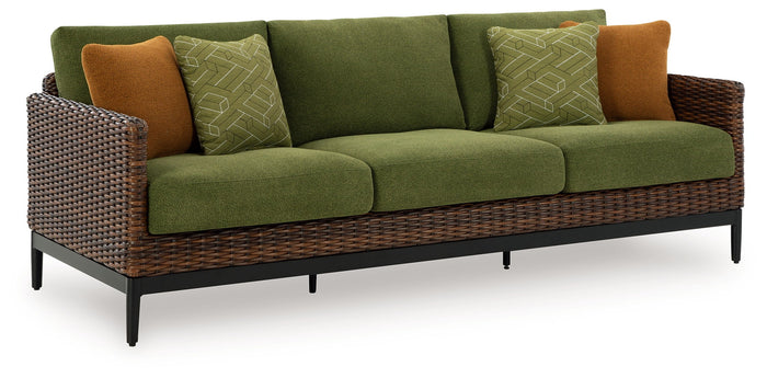 Horizon Hall - Sofa With Cushion - Brown / Green image 1