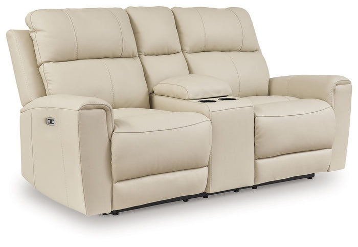 Dahlmoore - Dbl Power Reclining Loveseat With Console - Almond image 1