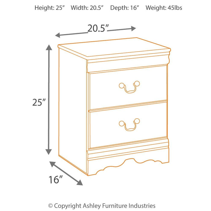 Huey Vineyard - Two Drawer Night Stand - Black image 4