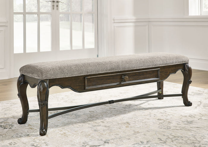Maylee - Upholstered Storage Bench - Dark Brown image 3