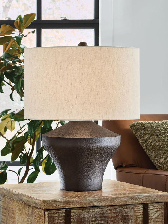 Dolanham - Metal Table Lamp - Distressed Brown image 3