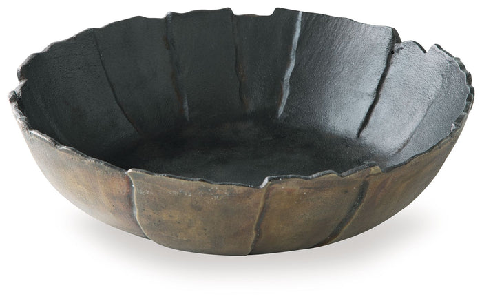 Aidman - Bowl - Black / Antique Gold Finish image 4