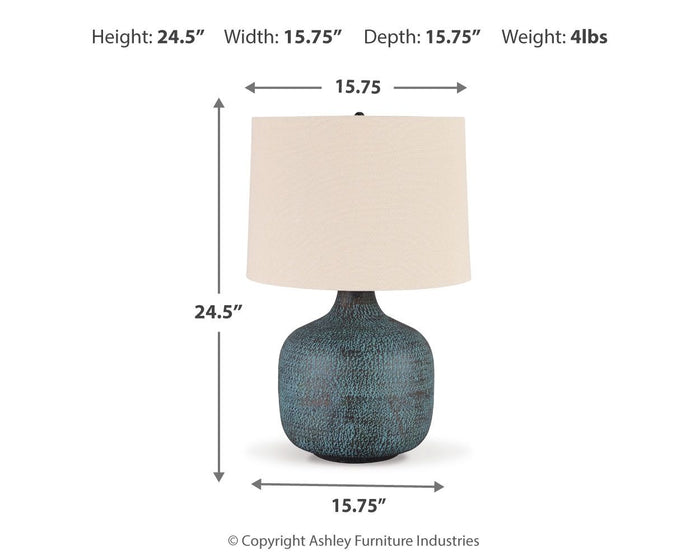 Malthace - Metal Table Lamp  - Patina image 4