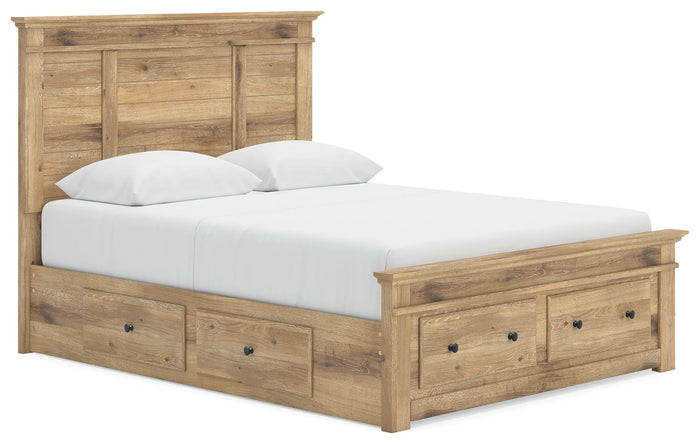 Makidern - Panel Storage Bed With Under Bed Storage Unit And Storage Footboard image 1