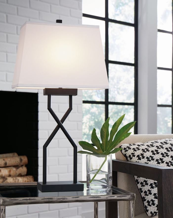 Brookthrone - Metal Table Lamp (Set of 2) - Black image 3