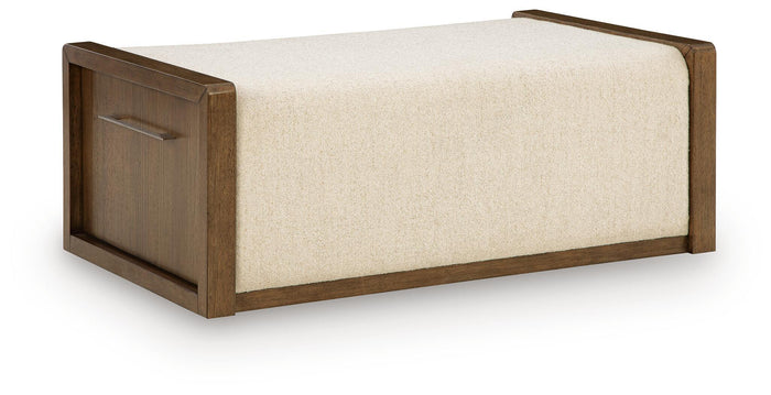 Marxmore - Upholstered Ottoman With Storage - Brown image 1