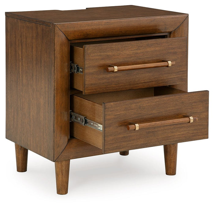 Lyncott - Two Drawer Night Stand - Brown image 4