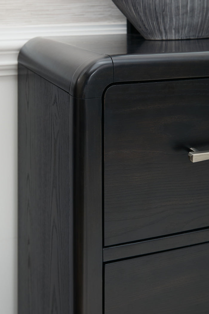 Rowanbeck - Dresser And Mirror - Black image 4