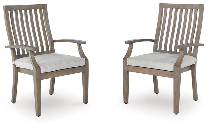 Rainier Ranch - Arm Chair With Cushion (Set of 2) - Brown / Beige image 1