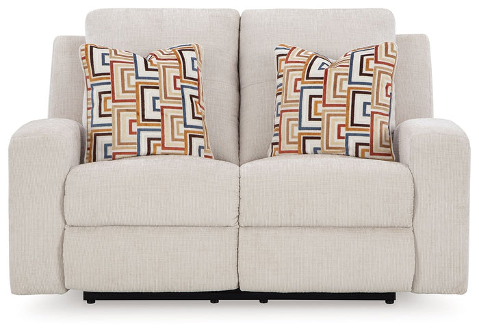 Danum - Reclining Loveseat - Fabric - Stone image 2