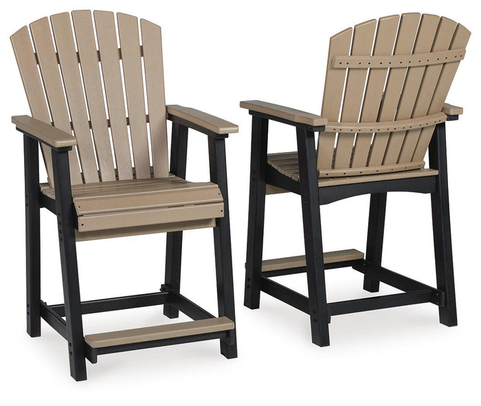Fairen Trail - Barstool (Set of 2) - Black / Driftwood image 3
