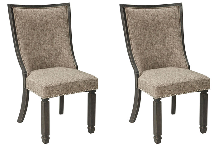 Tyler Creek - Dining UPH Side Chair (Set of 2) - Framed Back - Black / Grayish Brown image 4