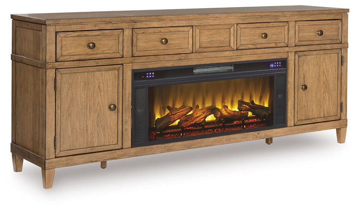 Sharlance - 81" TV Stand With Electric Fireplace image 1