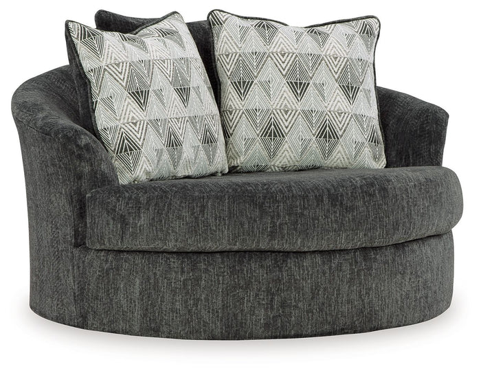 Biddeford - Oversized Swivel Accent Chair - Shadow image 1