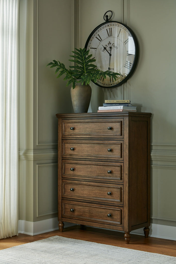 Sturlayne - Five Drawer Chest - Brown image 3