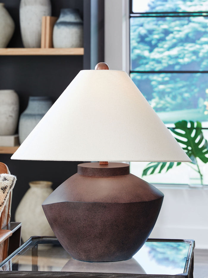 Honsworth - Poly Table Lamp - Antique Brown image 4
