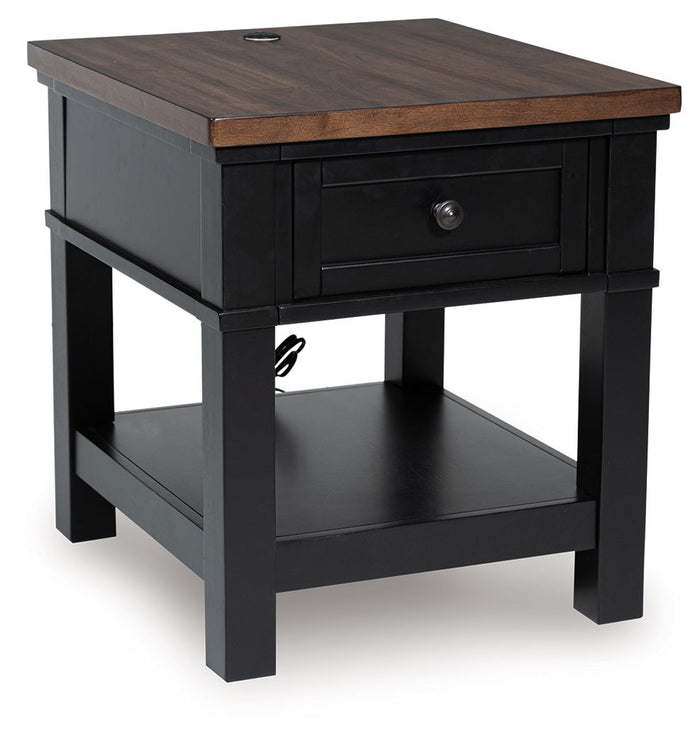 Wildenauer - Rectangular End Table - Brown / Black image 1