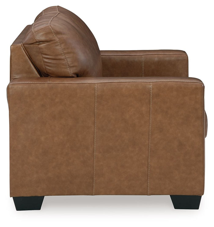 Bolsena - Loveseat - Leather Match - Caramel image 3