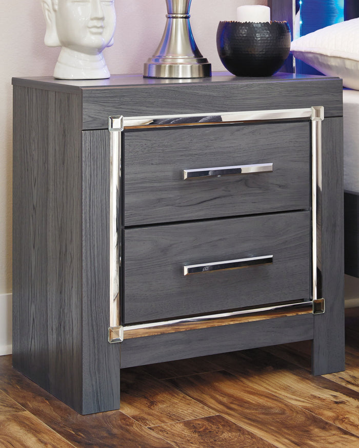 Lodanna - Two Drawer Night Stand - Gray image 4