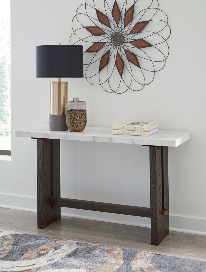 Burkhaus - Sofa Table - White / Dark Brown image 2