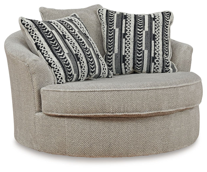Calnita - Oversized Swivel Accent Chair - Sisal image 1