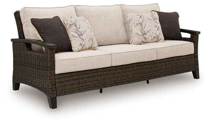 Monterey Point - Sofa With Cushion - Dark Brown image 1