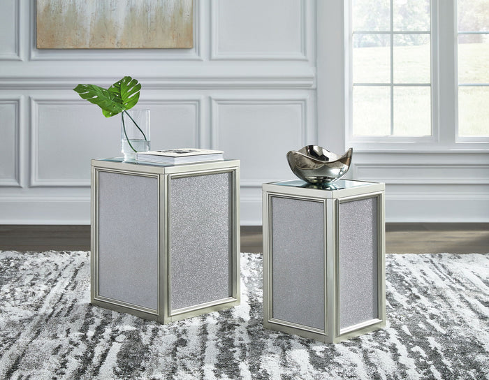 Traleena - Nesting End Tables (Set of 2) - Silver Finish image 3