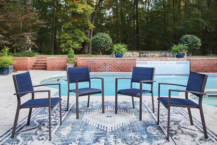 Rocky Creek - Sling Arm Chair (Set of 4) - Blue / Gray image 3